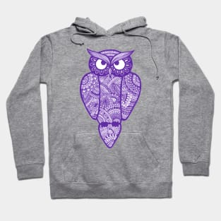 Zentangle Owl (purple) Hoodie